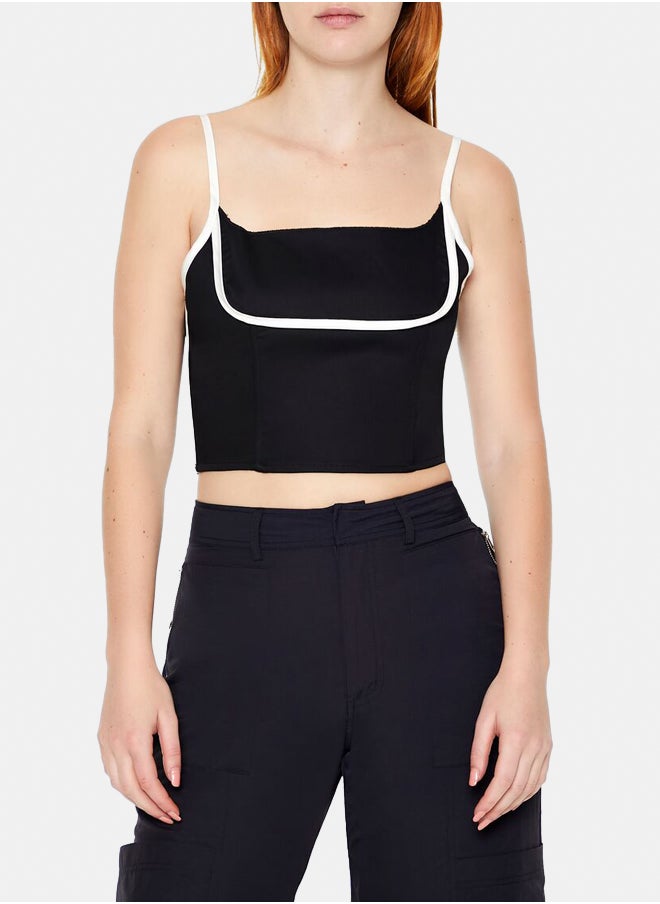 FOREVER 21 - Two-Tone Cropped Cami - Image 1
