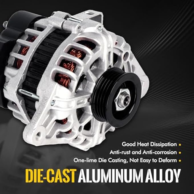 KUSATEC 3730023650 New Alternator Compatible with Hyundai Elantra 2007-2012; for Kia Soul 2010-2011/Spectra 5 2007-2009 2.0L L4; 12V 90A Replacement OE# 11311N 400-46020 - Image 2