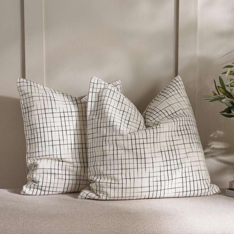 Serene Duotone 2 piece Cushion Cover Set 50x50cm - Natural