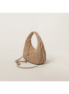 MIU Miu wander matelass soft leather hobo underarm bag women's handbag  - Image 4