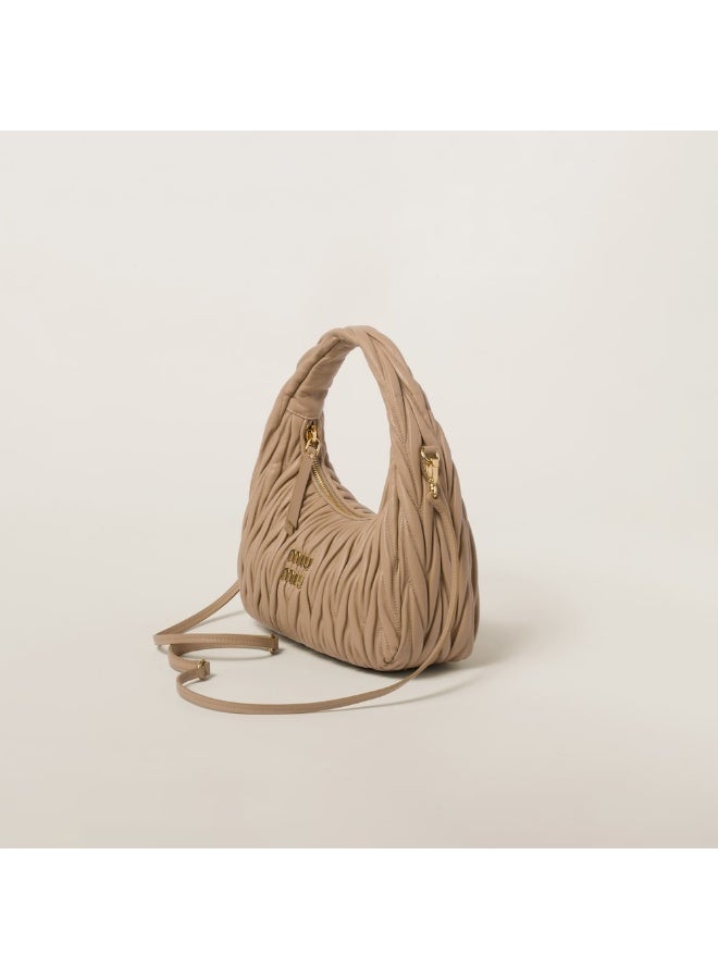 MIU Miu wander matelass soft leather hobo underarm bag women's handbag  - Image 4
