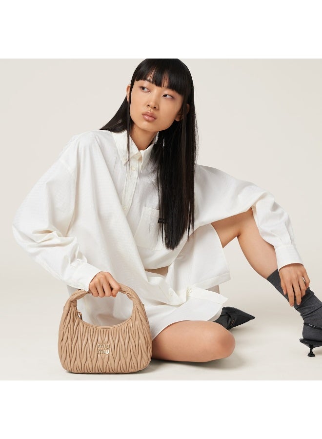 MIU Miu wander matelass soft leather hobo underarm bag women's handbag  - Image 2