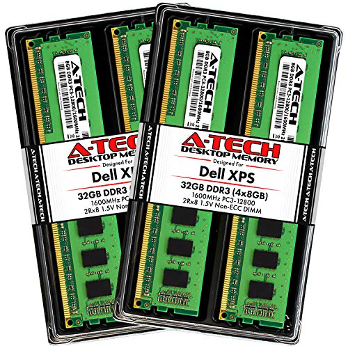 A-Tech 32GB (4 x 8GB) RAM for Dell XPS 8500, 8700 | DDR3 1600MHz PC3-12800 Non-ECC DIMM Max Memory Upgrade Kit - Image 1