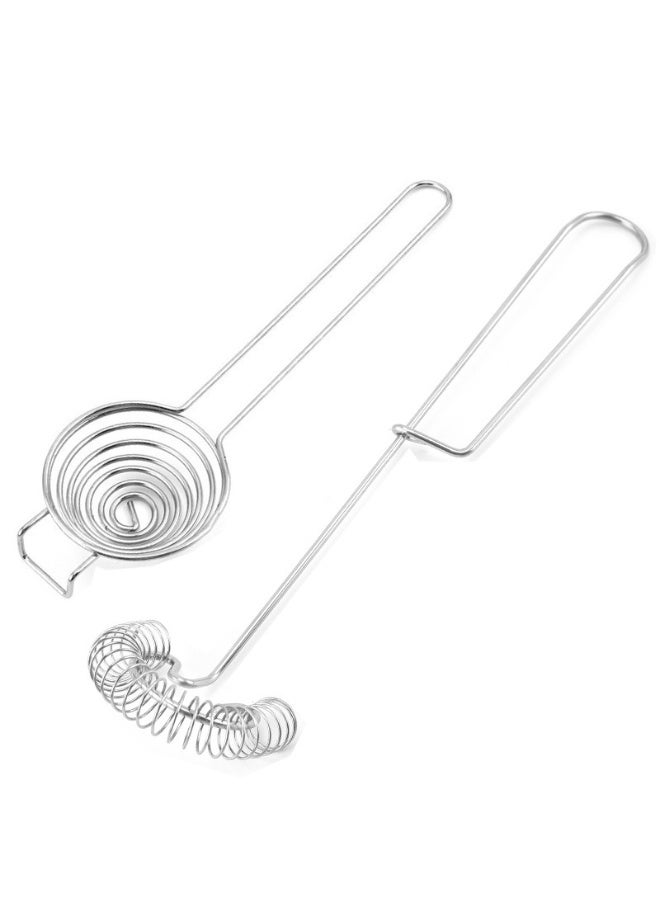 2 pcs Flat Whisk Handheld And Egg Separator Tool Set for Baking, Fast Separation Kitchen Gadget - Image 1