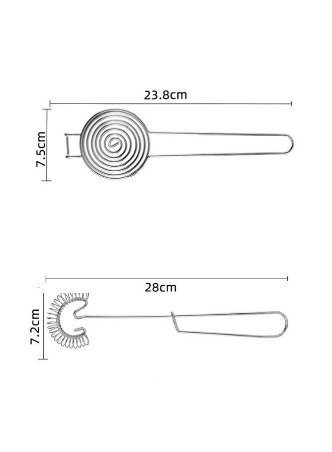 2 pcs Flat Whisk Handheld And Egg Separator Tool Set for Baking, Fast Separation Kitchen Gadget - Image 2