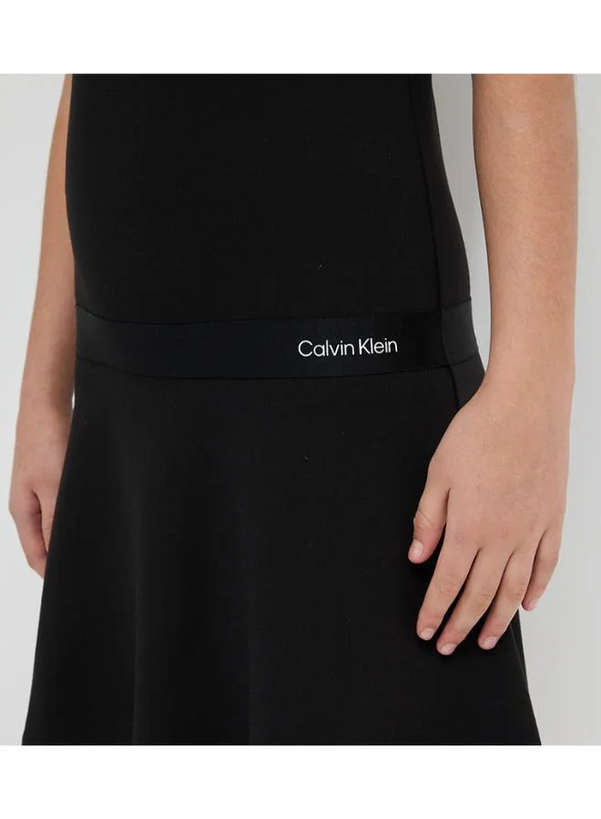 Calvin Klein Jeans  Youth Logo Mini Shift Dress for Women | Best Price UAE