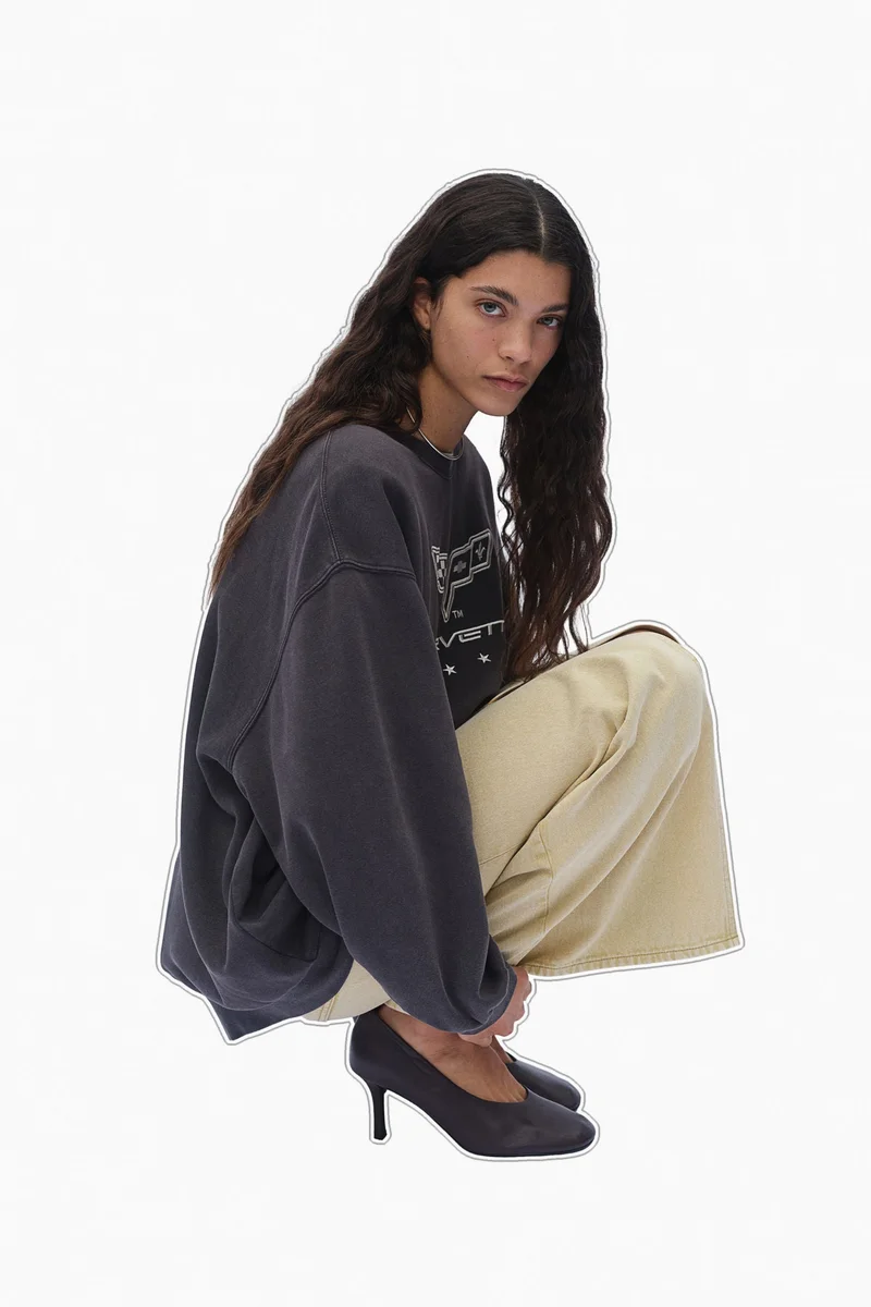 اتش اند ام Oversized printed sweatshirt