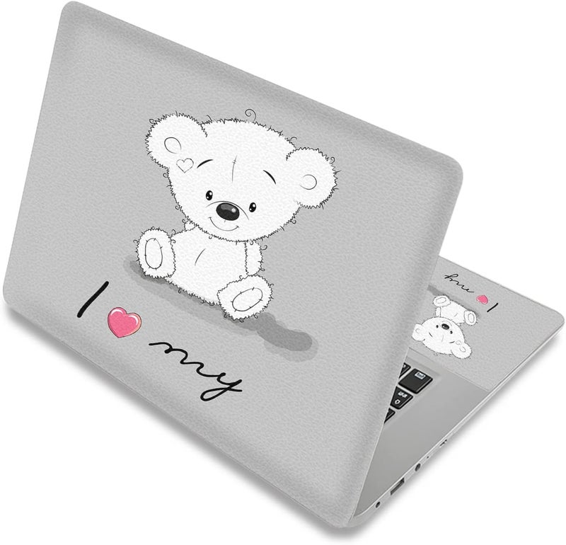 Laptop Skin Sticker Decal,12" 13" 13.3" 14" 15" 15.4" 15.6 inch Laptop Skin Sticker Cover Art Decal Protector Notebook PC (Cute Bear)