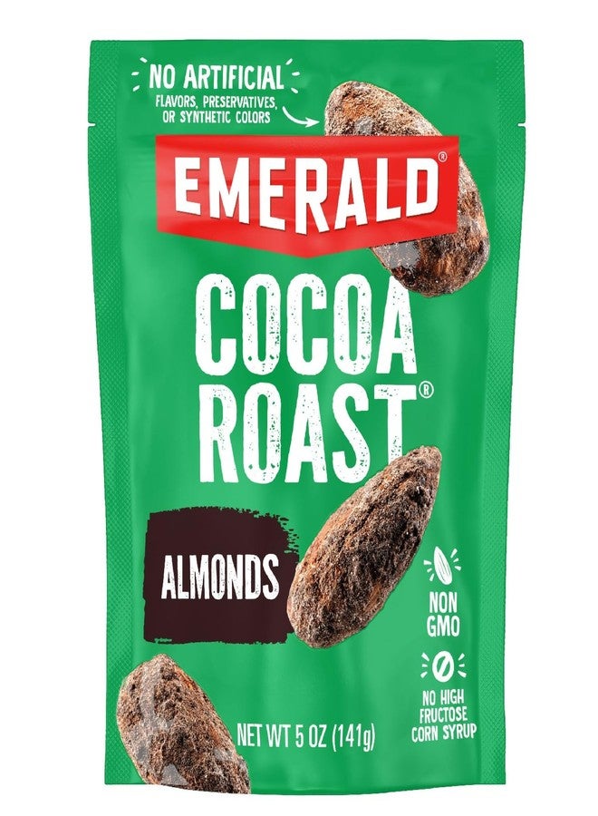 Emerald Nuts Cocoa Roast Almonds (1-Pack), 5 Oz Resealable Bag, Kosher Certified, Non-GMO, Contains No Artificial Preservatives, Flavors or Synthetic Colors - Image 1