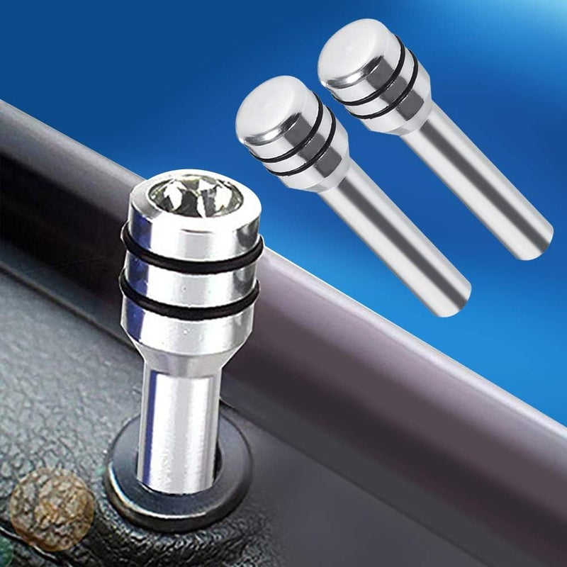 comfrt 2 Pcs Car Lock Knob, Aluminum Interior Door Lock Knob Pull Pins for Car SUV Truck Automobile ( Color : Silver ) Car Door Lock Knobs - Image 2