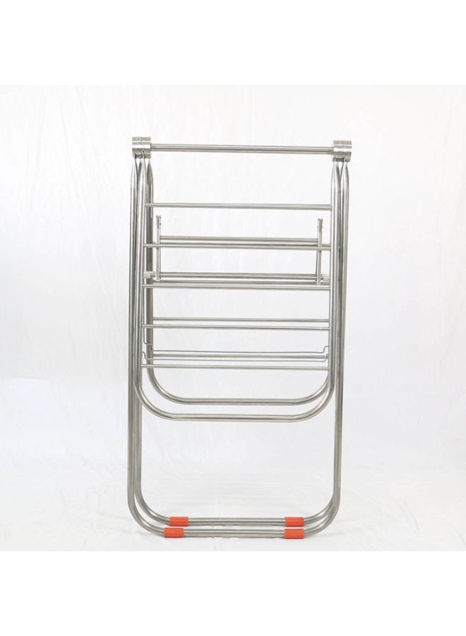 DubaiGallery Multi Purpose Clothes Drying Stand Foldable Stainless Steel Laundry Rack With Side Wings Ideal For Air Drying Clothes Indoors Outdoors Saves Time Space And Energy Home Apartment Balcony Daily Use - Image 4