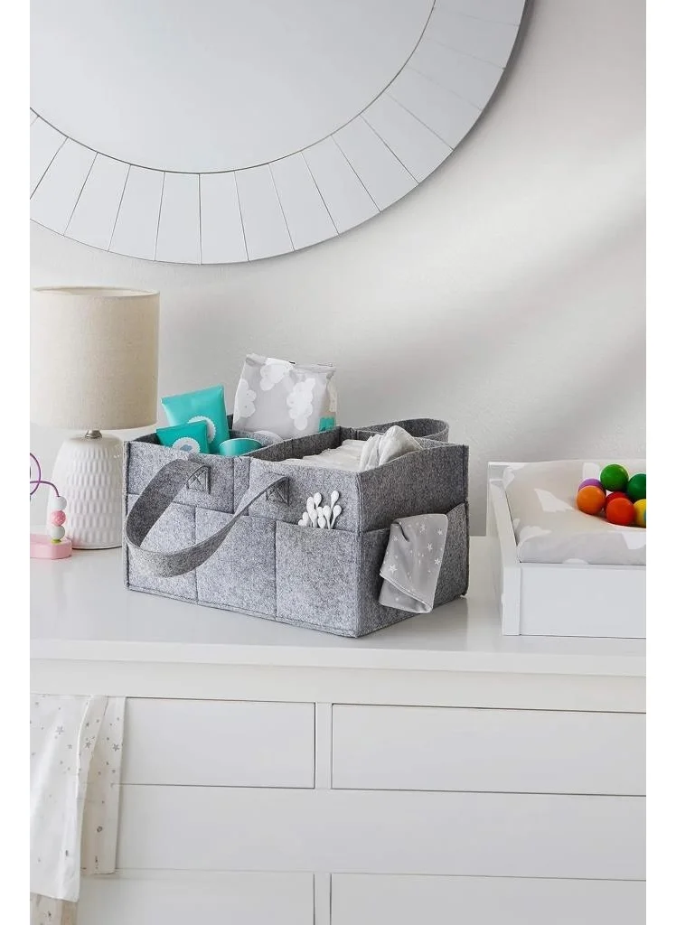 ماجيك ليدي Foldable Portable Felt Organizer Bag Gray Color