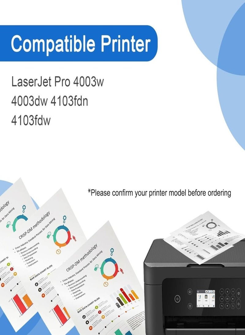 151A Toner Cartridge W1510A – Black – Compatible with HP LaserJet Pro 4003w 4003dn 4003dw 4103dw 4103fdw 4103fdn – High Quality Replacement Printer Cartridge 151A - Image 2