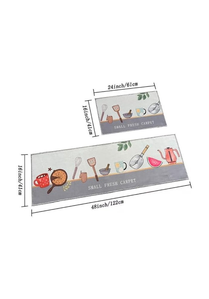 BS B&S Kitchen Floor Mat Set of 2 - Anti-Fatigue Cushioned Mats - Image 2