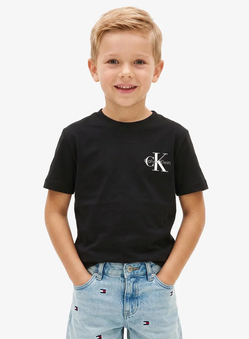 Calvin Klein Jeans BLACK [CSI] 25CW1000175CK Monogram Logo Crew Neck T‑Shirt for Men | Best Price UAE