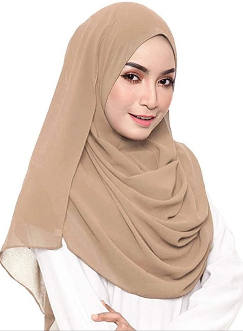 وشاح شيفون للنساء موضة حجاب ناعم وشاح طويل لف - Image 1