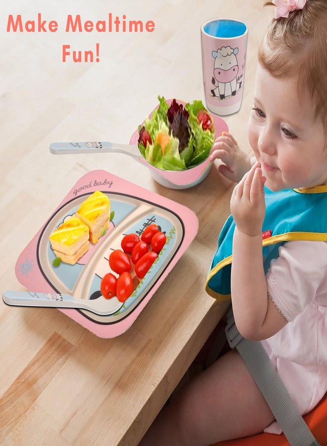Tony Stark Bamboo Baby Feeding Set - 5-Piece Tableware for Toddlers, Kids & Babies Includes Plate, Bowl, Cup, Spoon, Fork - BPA-Free, Unbreakable Eco-Friendly |Organic & Natural (Calf) - Image 5