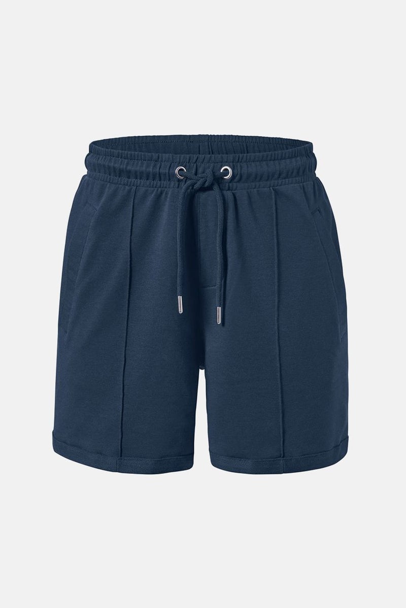 Tchibo Women Drawstring Plain Shorts, Navy - Image 3