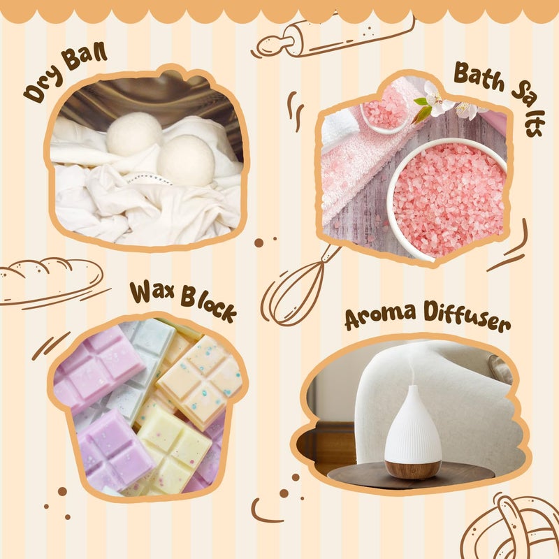 Soulorigin Bakery Essential Oils Set, Fragrance Oil Set for Diffuser, Scent Diffuser Oil for Candle Making- Chocolate Cookies, Creamy Vanilla, Coffee Cake, Pumpkin Pie, Candy Cookies, Cinnamon Rolls - Image 5