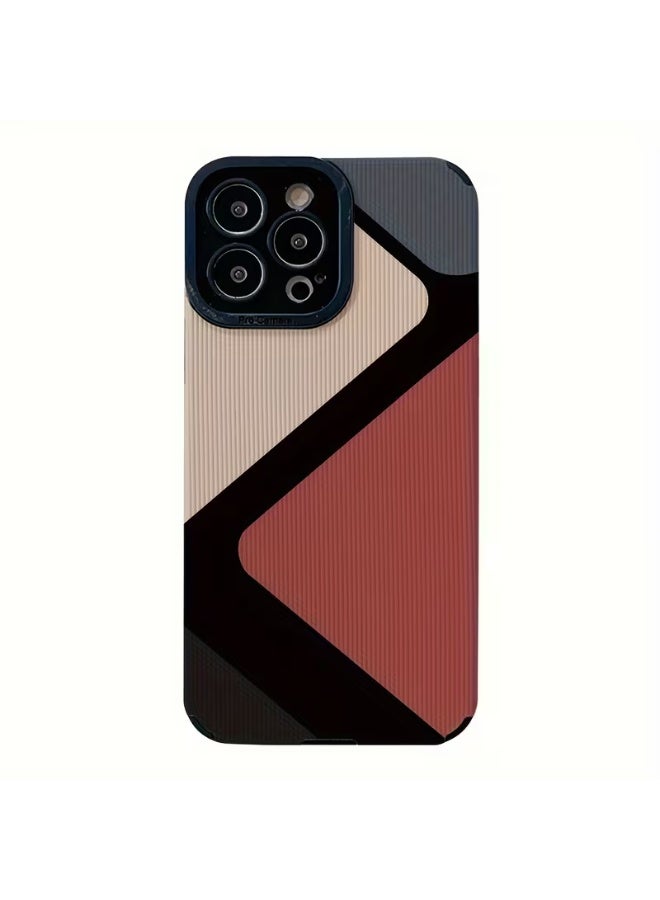Temu High-quality TPU iPhone case with colorful stitching, suitable for covers that provide superior drop protection and a stylish look, compatible with iPhone 14 Pro Max. - Image 1