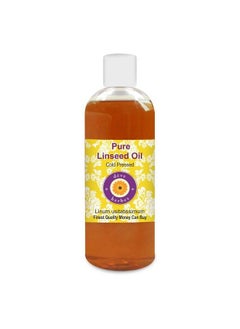 Deve Herbes Pure Linseed Oil (Linum Usitatissimum) Natural Therapeutic Grade Cold Pressed 200Ml  - Image 1