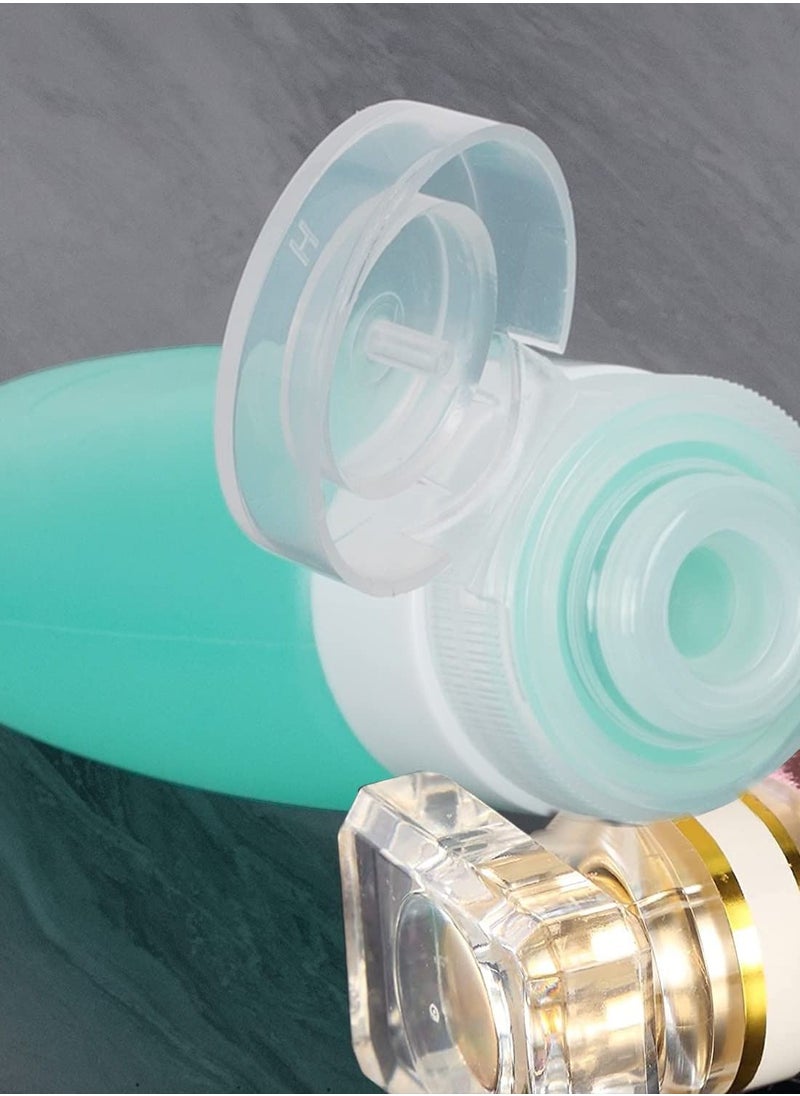 KASTWAVE - Travel Containers for Toiletries, Silicone Travel Bottles Set Containers Traveling Size Shampoo Tubes Kit, Leak Proof Refillable Liquid Container Set for Lotion Soap Conditioner Cream Cosmetic - Image 1