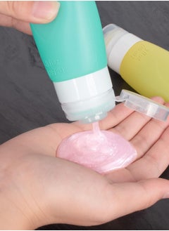KASTWAVE Travel Containers for Toiletries, Silicone Travel Bottles Set Containers Traveling Size Shampoo Tubes Kit, Leak Proof Refillable Liquid Container Set for Lotion Soap Conditioner Cream Cosmetic  - Image 4