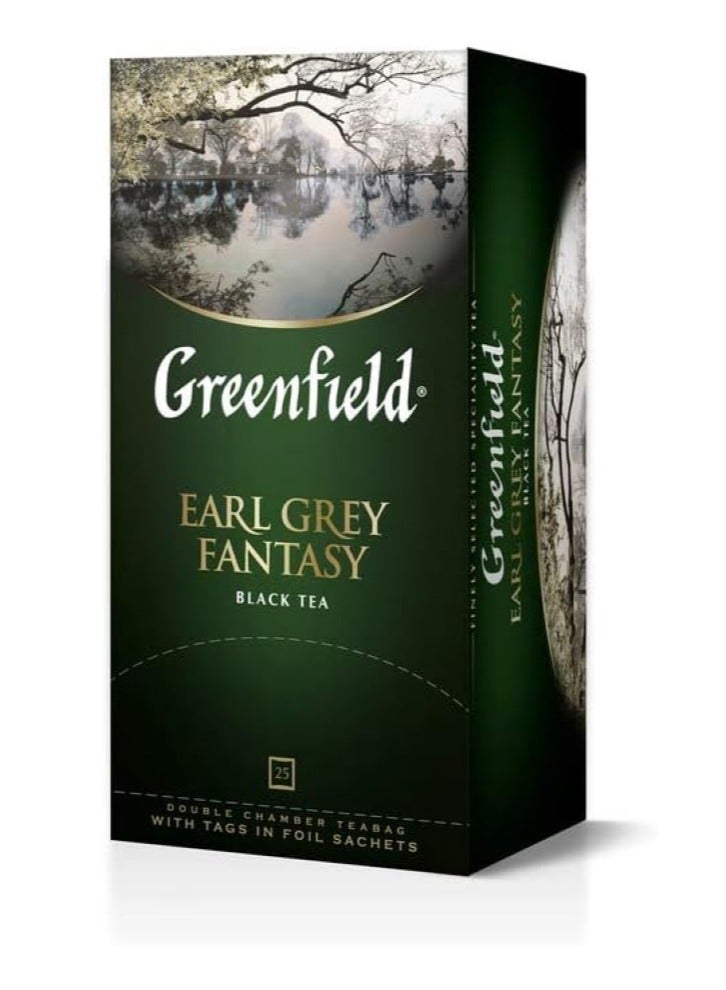 جرين فيلد إيرل جراي فانتسي بلاك 25 كيس شاي 50 جم - Image 2