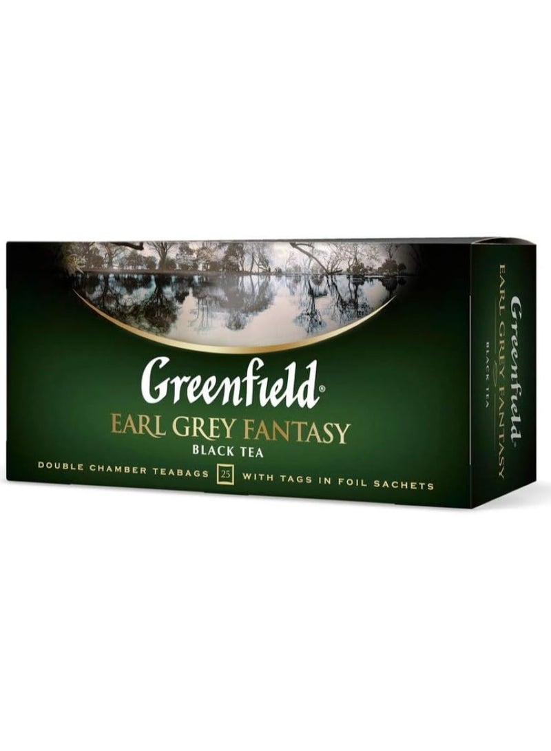 جرين فيلد إيرل جراي فانتسي بلاك 25 كيس شاي 50 جم - Image 4