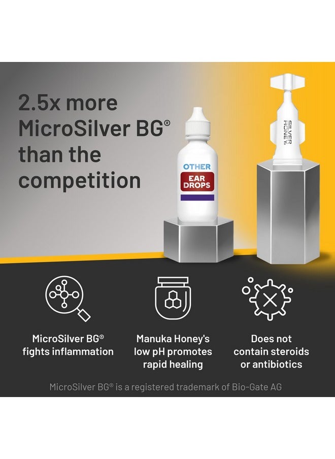 Absorbine - Silver Honey Rapid Ear Care Vet Strength Ear Cleaner + Infection Treatment, 10Day Regimen For 1 Ear, Safe For Dogs & Cats, Medical Grade Manuka Honey & Microsilver Bg - Image 1