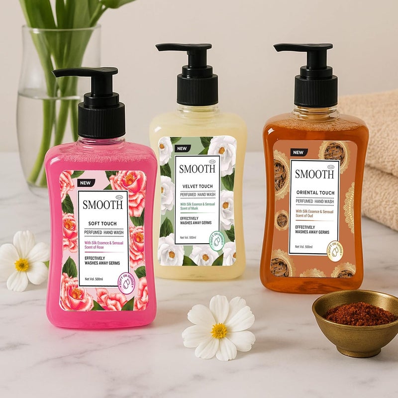 Feah Smooth Assorted Hand Wash 3 Piece Set - 500ml Each, Gentle and Effective Cleansing with Moisturizing Benefits - Image 5