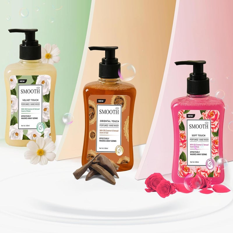 Feah Smooth Assorted Hand Wash 3 Piece Set - 500ml Each, Gentle and Effective Cleansing with Moisturizing Benefits - Image 4