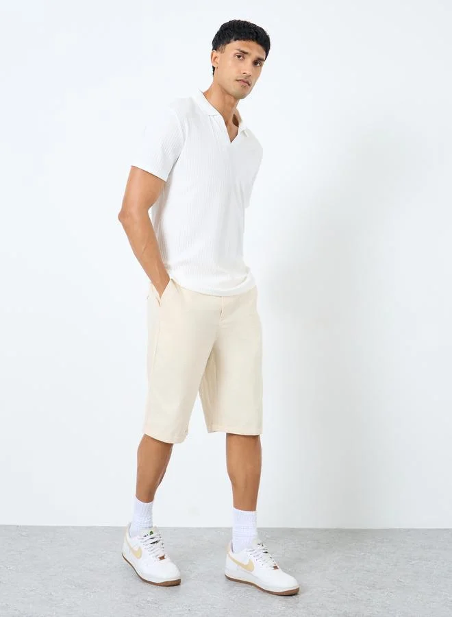 ستايلي Styli Men Regular Fit Solid Shorts