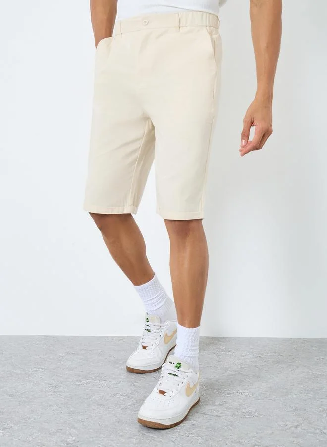 ستايلي Styli Men Regular Fit Solid Shorts