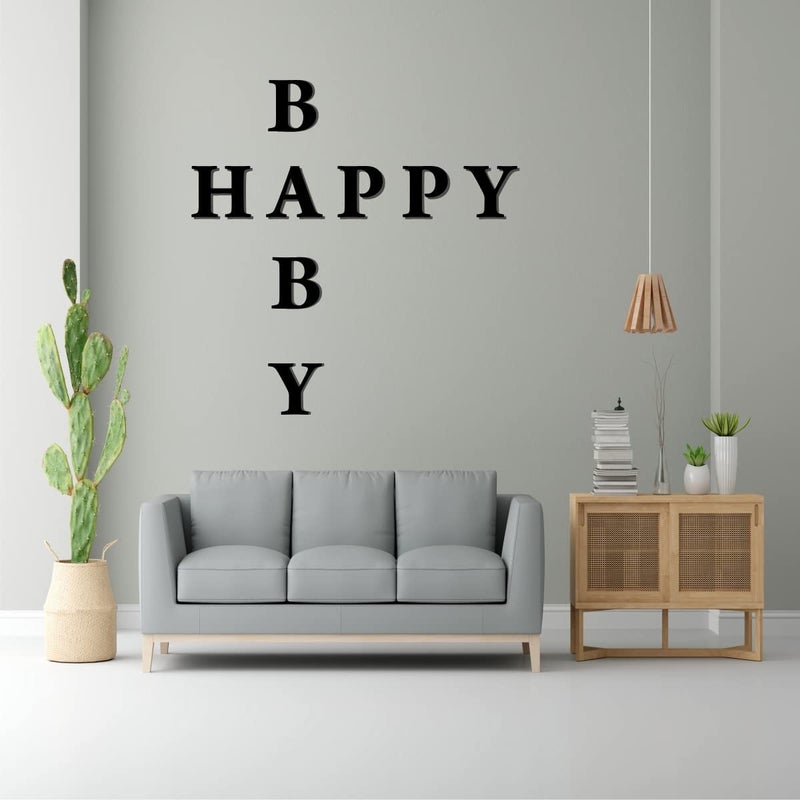 Wallcano Black MDF Unfinished Wooden Alphabets Letters Cutouts Big Size for Wall Decoration Decor Walls Hanging Large for Birthday Family Wedding Anniversary Art Craft Letter 9 inch (7) - Image 3