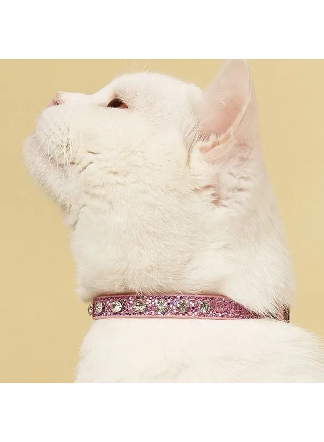 Golden Adjustable Drill Cat Collar Sparkle Up Your Look Size XS - Image 5