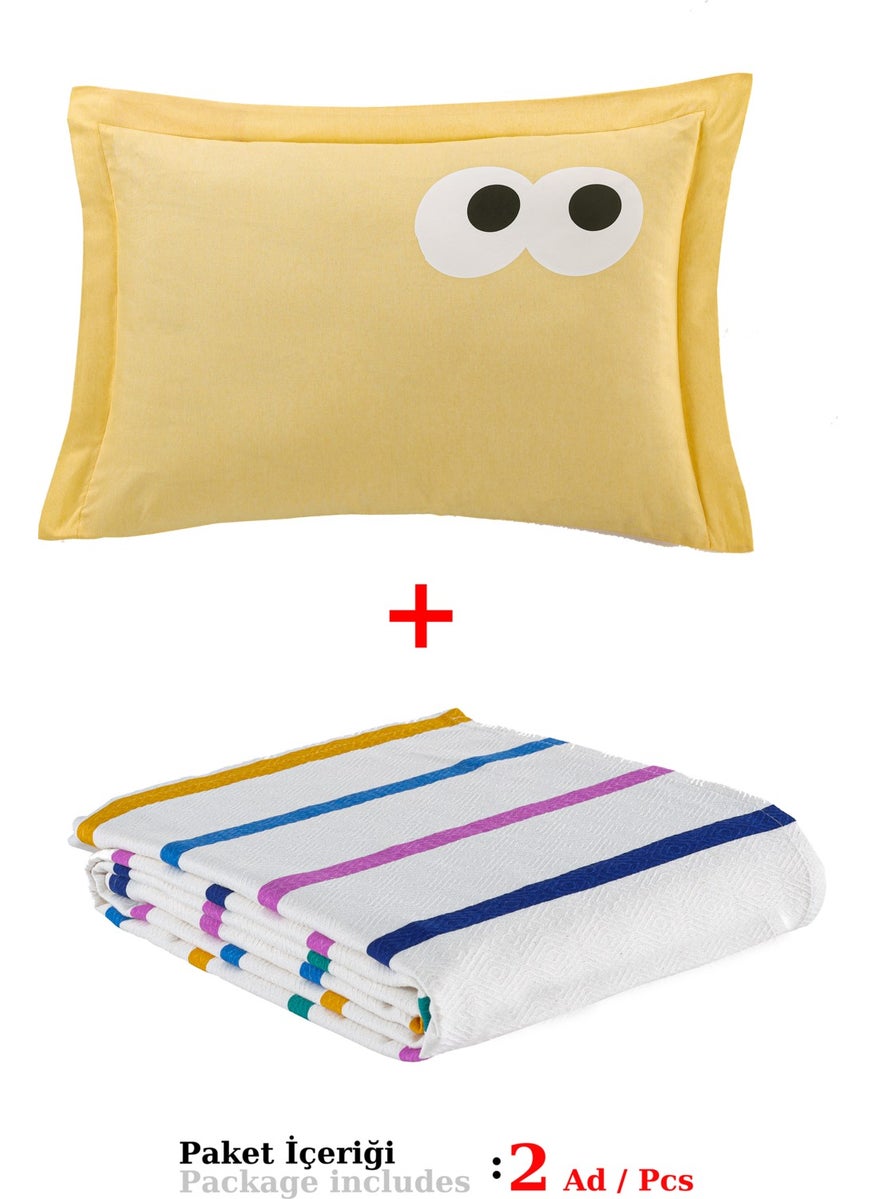 Eponj Home Blanket Set Printed Single Funny Yellow  - Image 1