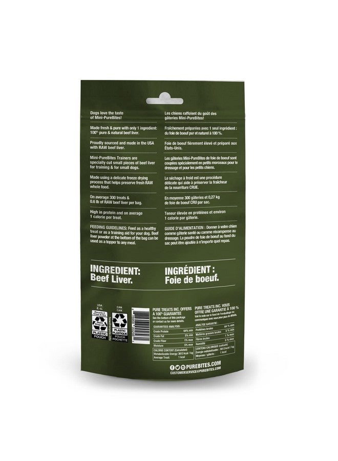PureBites Mini Freeze Dried Beef Dog Treats | Only 1 Ingredient | 85g - Image 2