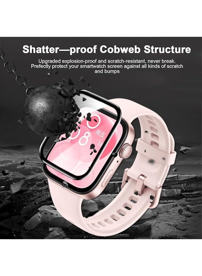 Protective Film Compatible with Huawei Watch Fit 3 / Fit 4 Screen Protector - 2x Smart Watch Protector Anti-Fingerprint - Image 3