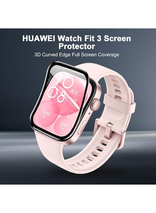 Protective Film Compatible with Huawei Watch Fit 3 / Fit 4 Screen Protector - 2x Smart Watch Protector Anti-Fingerprint - Image 4