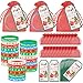 Liliful 72 Pcs Christmas Gifts 24 Set Christmas Students Gifts Xmas Silicone Wristbands with Gift Label Tags and Organza Bags for Kids Stocking Stuffers Classroom Gift Party FavorsMerry Style - Image 3