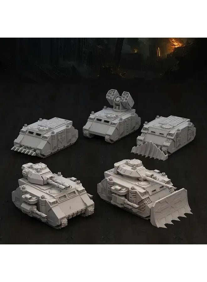 H204 APC Tank D 28mm Unpainted Sci Fi Miniature with Detailed Treads Weapons - Image 4