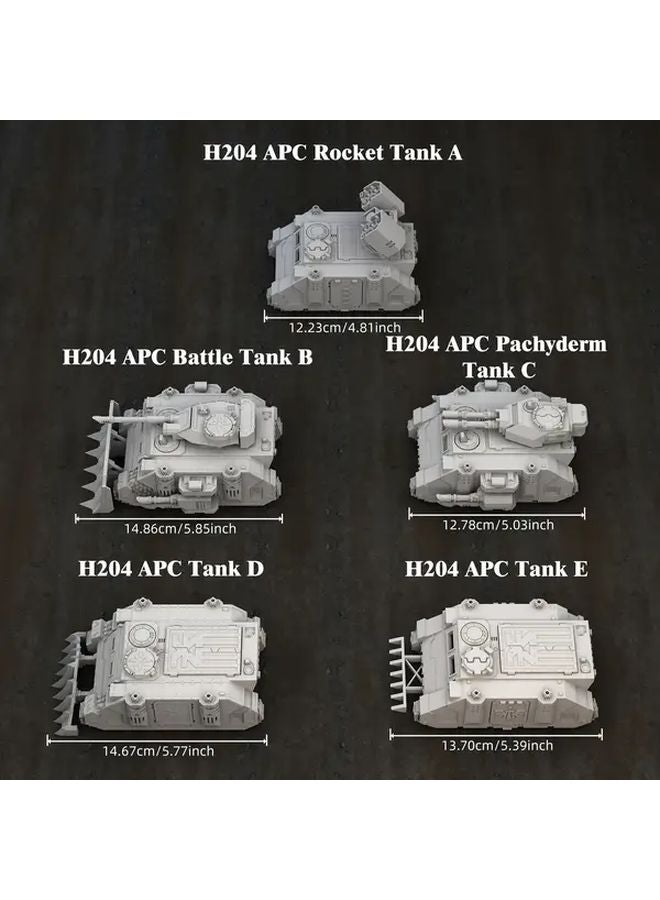 H204 APC Tank D 28mm Unpainted Sci Fi Miniature with Detailed Treads Weapons - Image 3