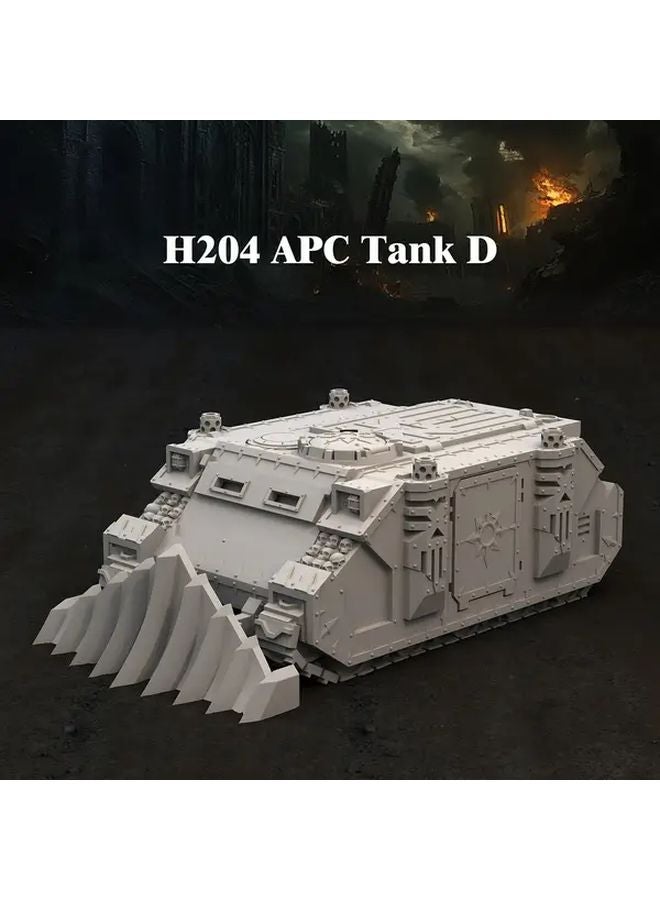 H204 APC Tank D 28mm Unpainted Sci Fi Miniature with Detailed Treads Weapons - Image 1