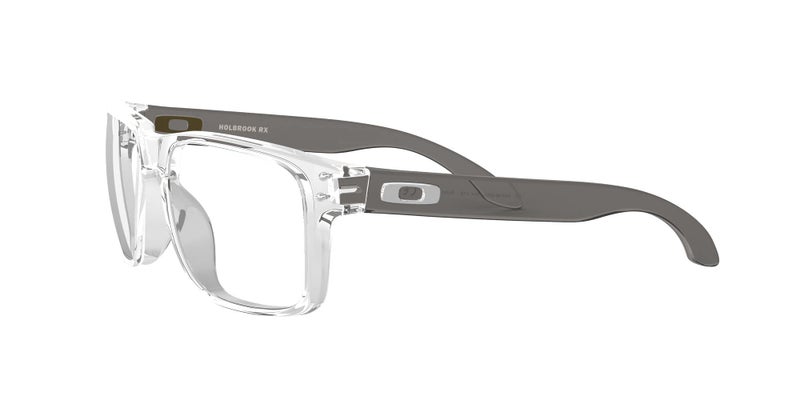 Oakley Men's Ox8156 Holbrook Rx Square Prescription Eyeglass Frames, Polished Clear/Demo Lens, 56 mm - Image 3