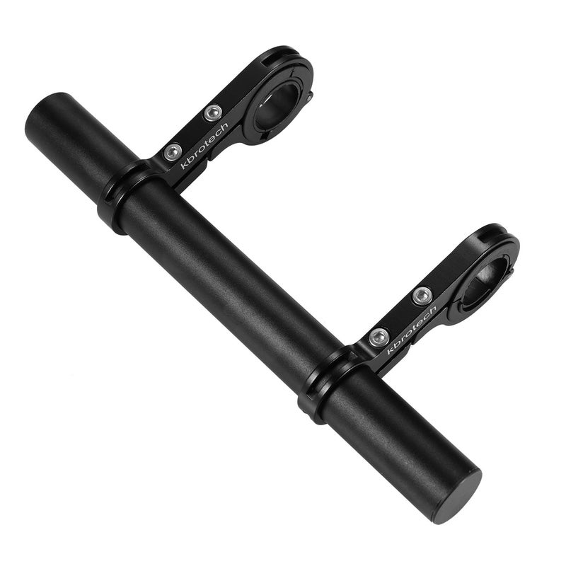 Kbrotech Bike Handlebar Extender Double Handlebar Extension Carbon Fiber Mount Holder with Aluminum Alloy Bracket Space Saver (Alloy Dblack) - Image 2