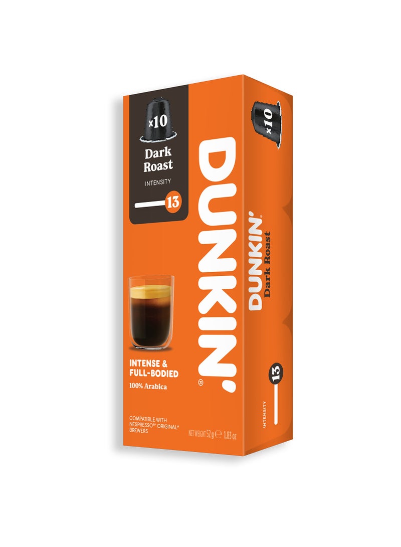 دانكن دونتس كبسولات تحميص داكن 10 كبسولات 52جم - Image 1