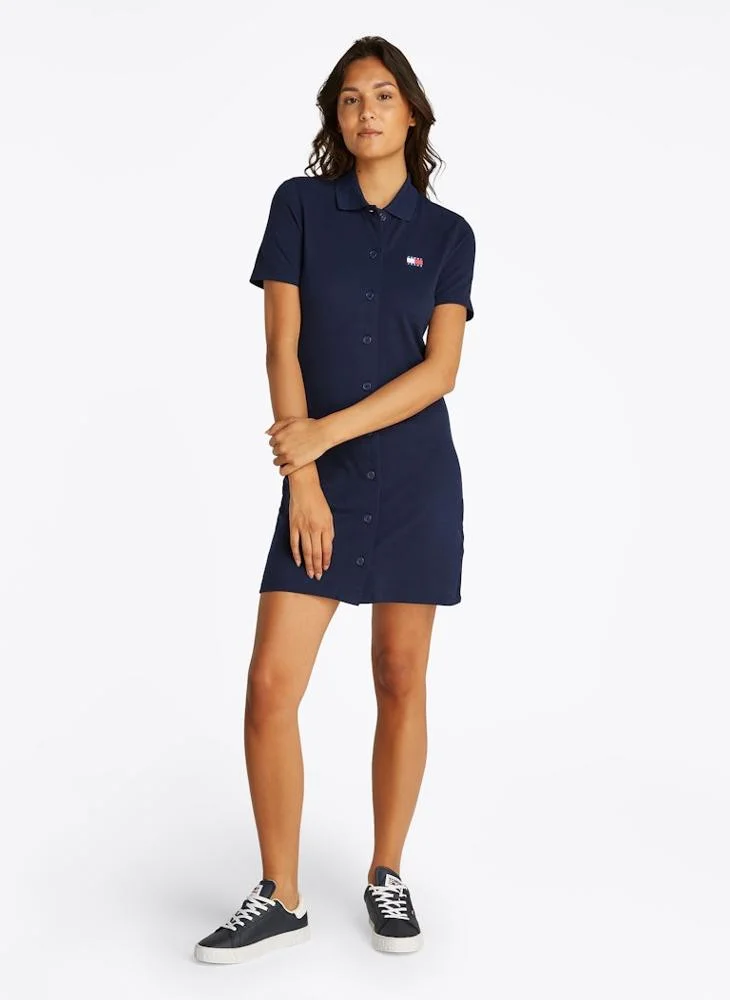 TOMMY JEANS Badge Pique Polo Dress