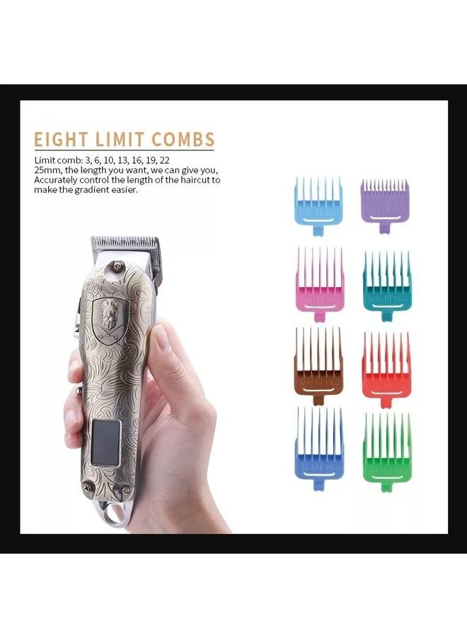 Kemei Rechargeable Cordless Cutting Trimmer Professional Hair Clipper With LCD Display - Image 2
