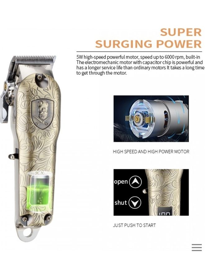 Kemei Rechargeable Cordless Cutting Trimmer Professional Hair Clipper With LCD Display - Image 4